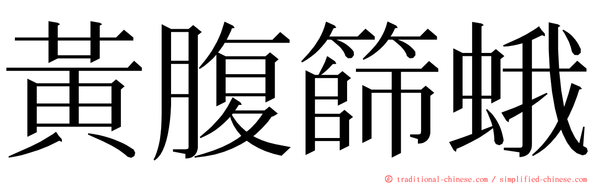 黃腹篩蛾 ming font