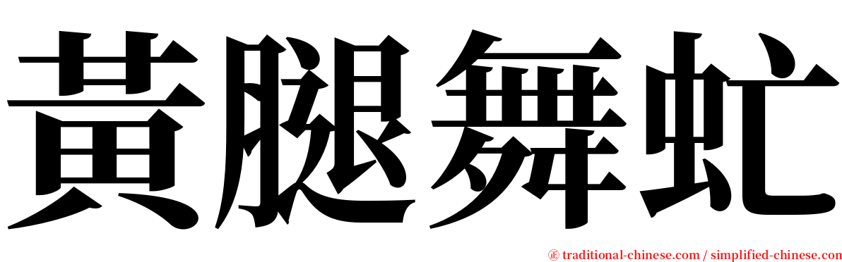 黃腿舞虻 serif font