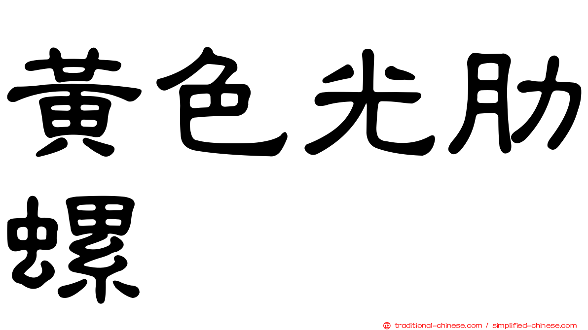 黃色光肋螺