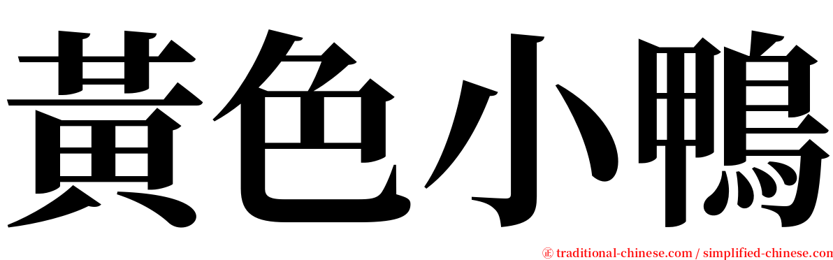 黃色小鴨 serif font