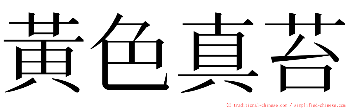 黃色真苔 ming font