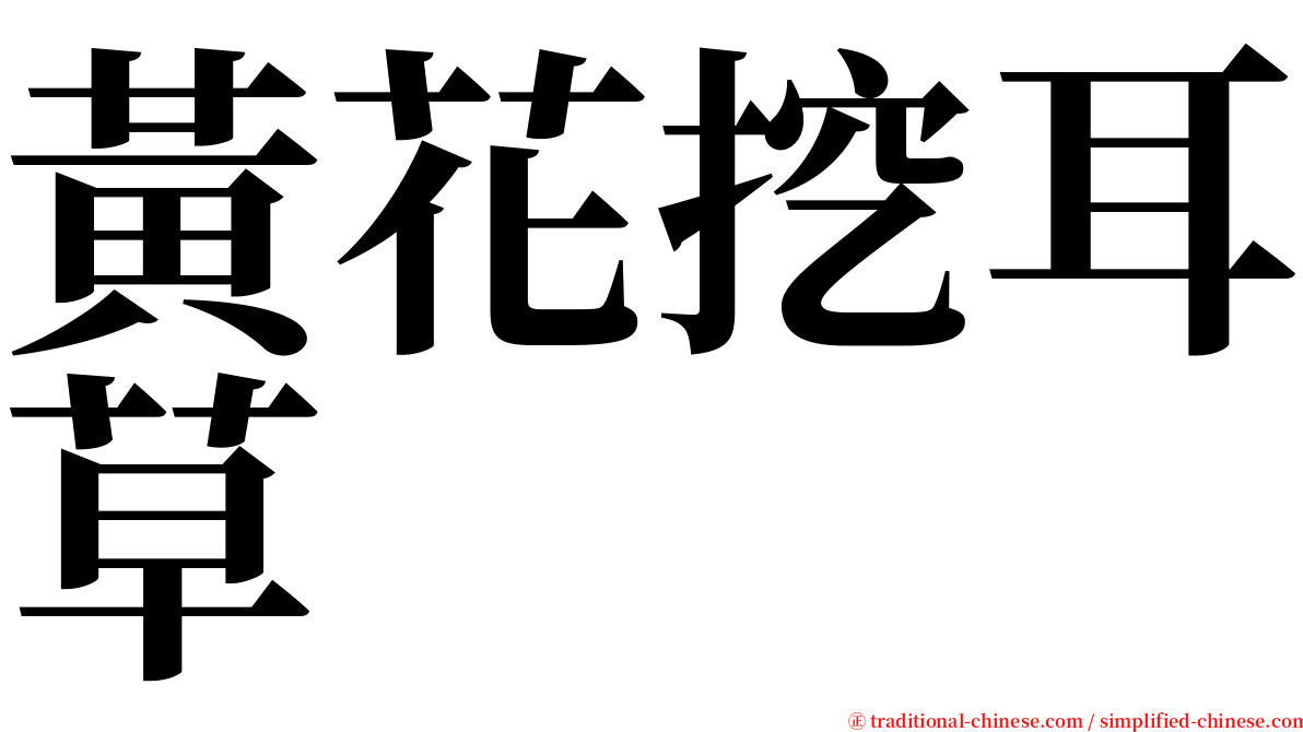 黃花挖耳草 serif font