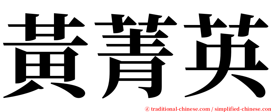 黃菁英 serif font