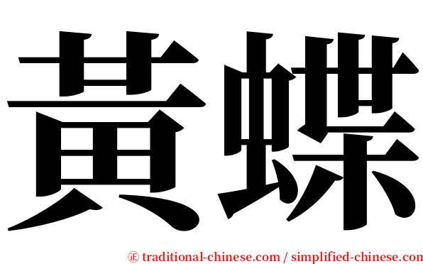 黃蝶 serif font