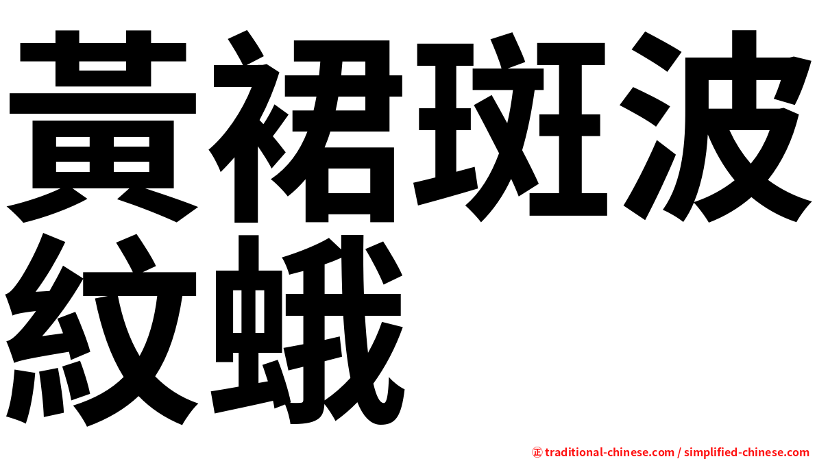黃裙斑波紋蛾