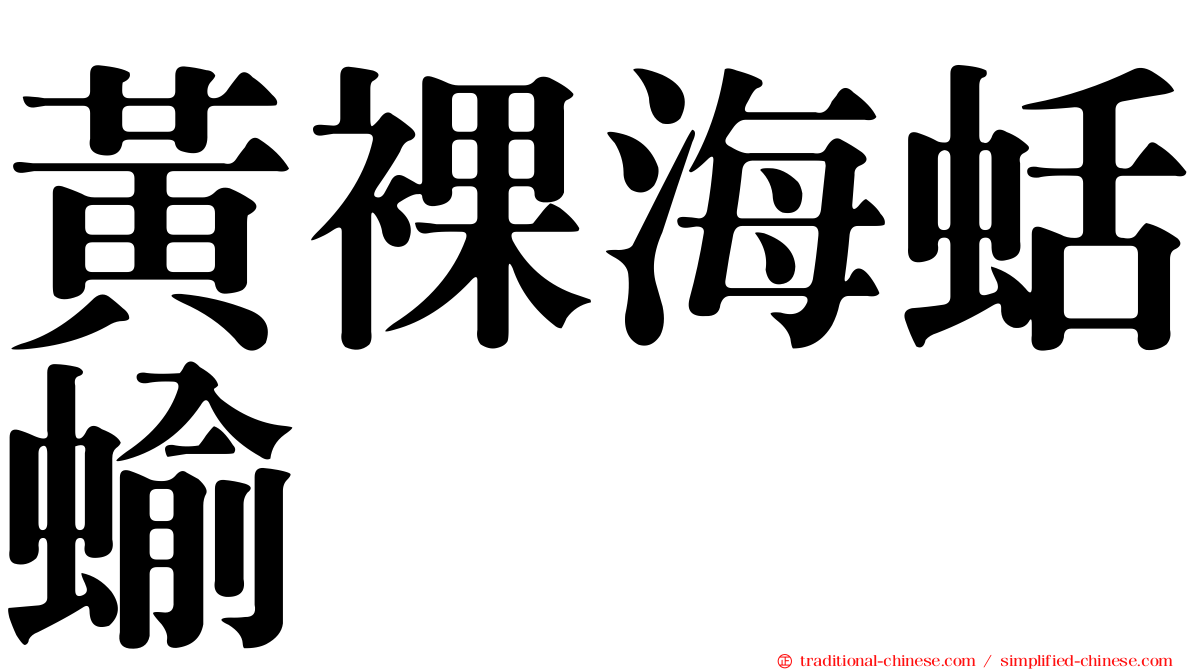 黃裸海蛞蝓