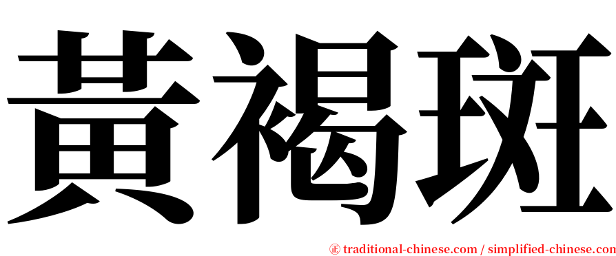 黃褐斑 serif font