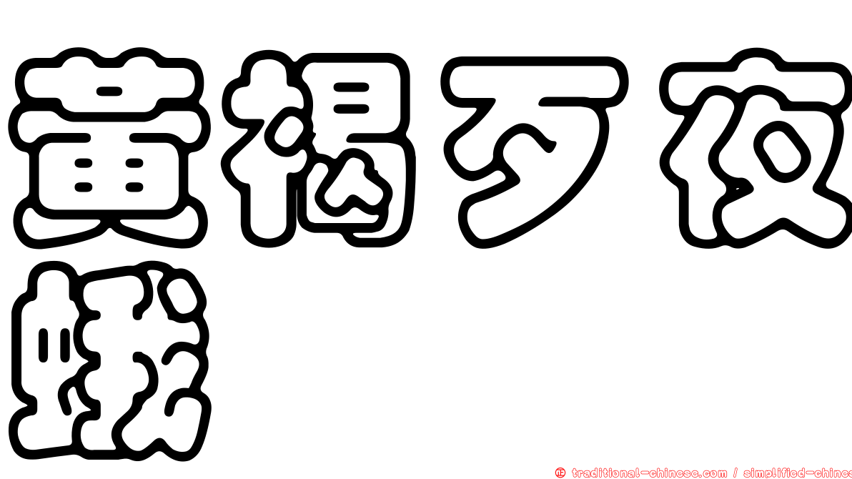 黃褐歹夜蛾
