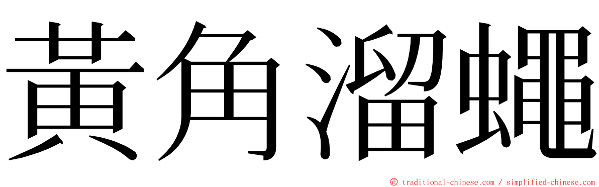 黃角溜蠅 ming font