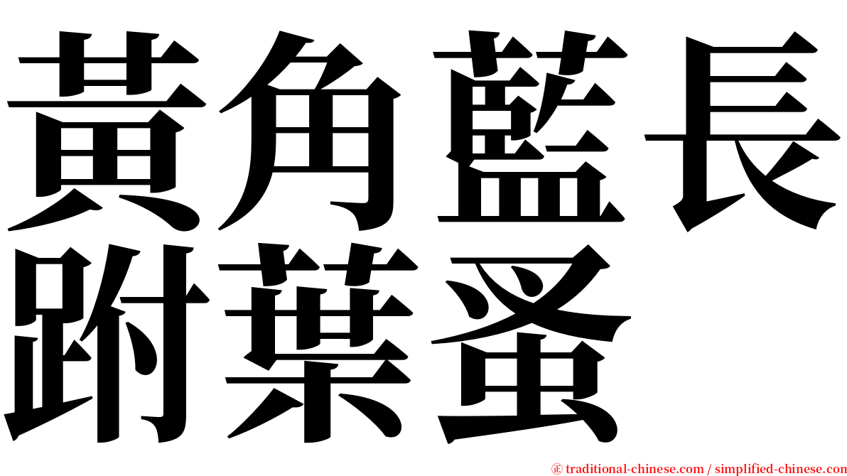 黃角藍長跗葉蚤 serif font