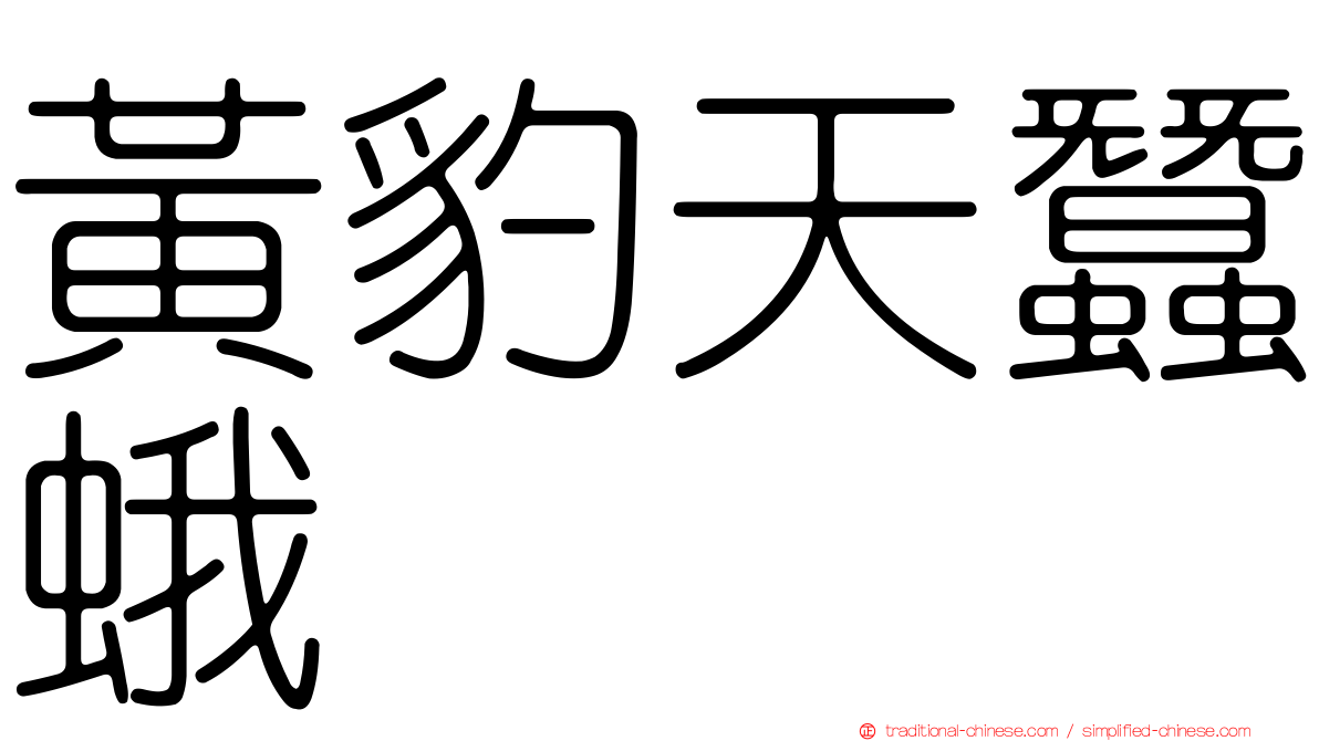 黃豹天蠶蛾
