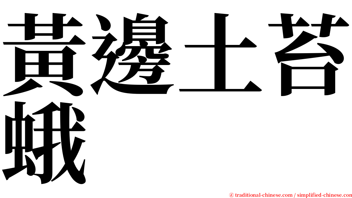 黃邊土苔蛾 serif font