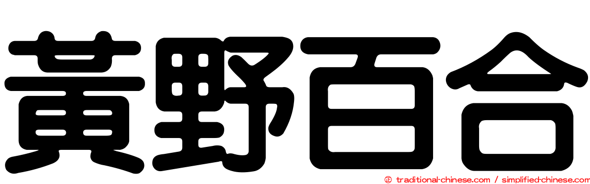 黃野百合