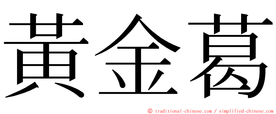 黃金葛 ming font
