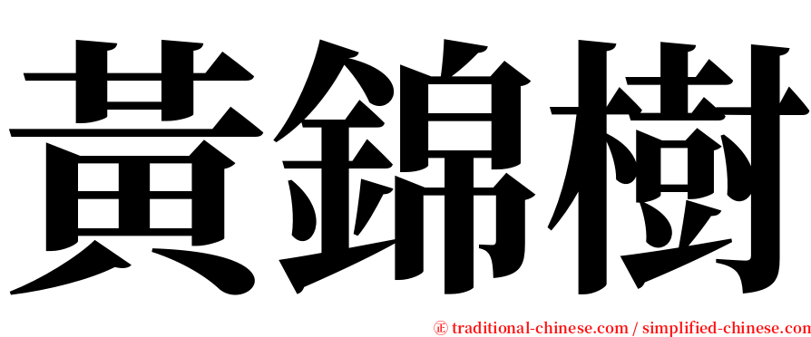 黃錦樹 serif font