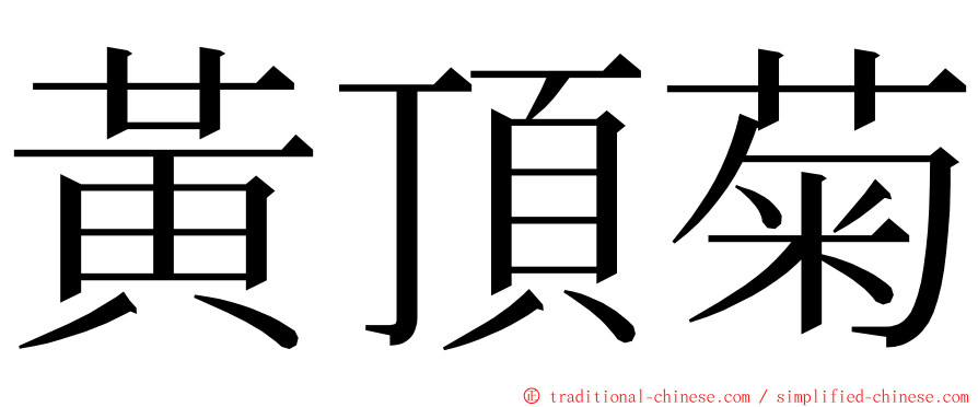 黃頂菊 ming font