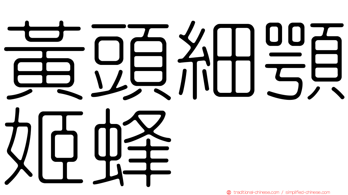 黃頭細顎姬蜂