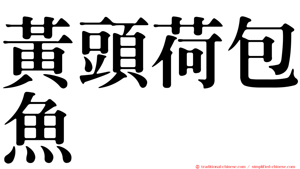 黃頭荷包魚