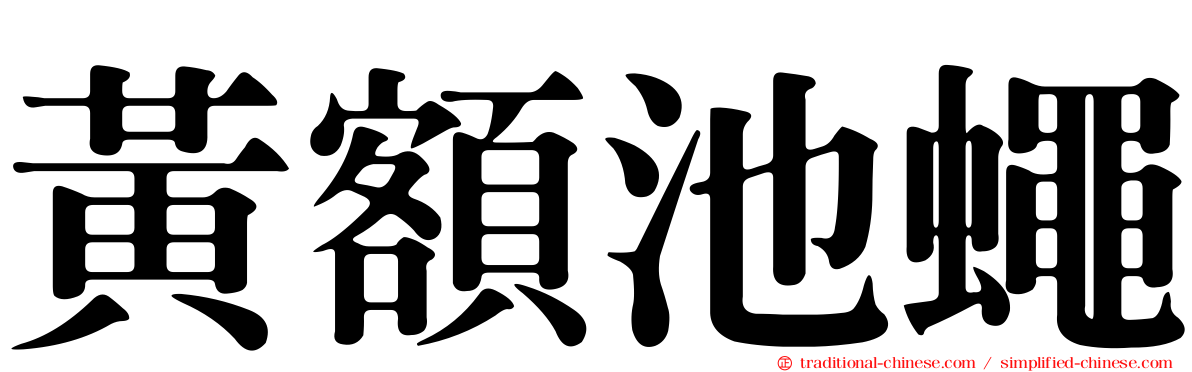 黃額池蠅