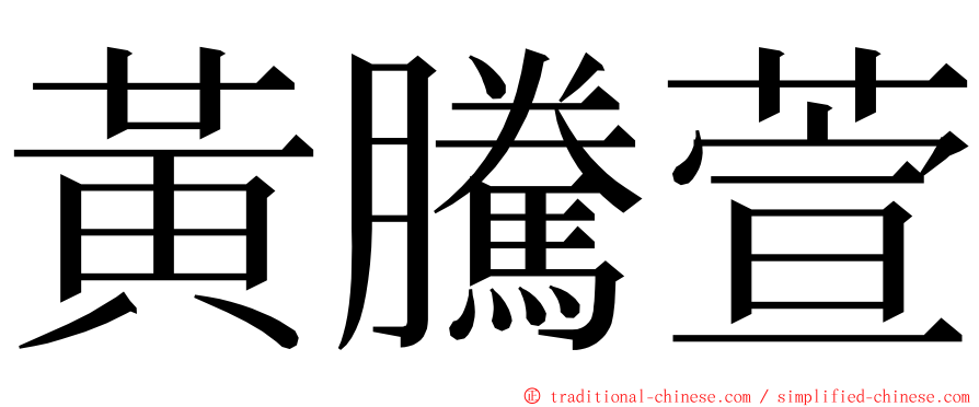 黃騰萱 ming font