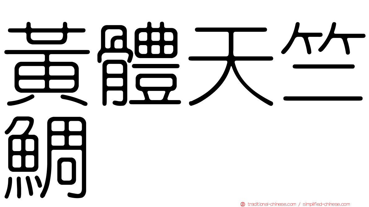黃體天竺鯛
