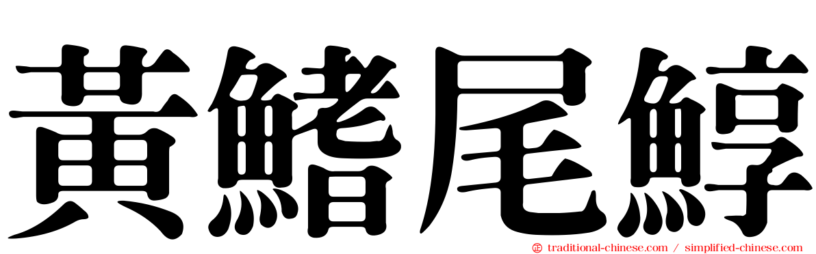 黃鰭尾鯙