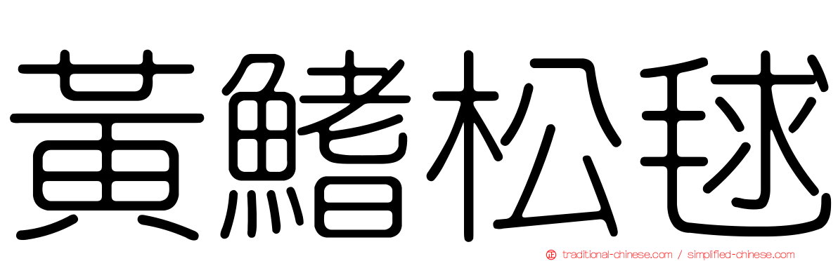 黃鰭松毬