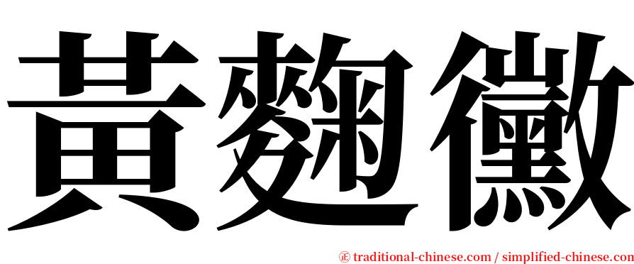 黃麴黴 serif font