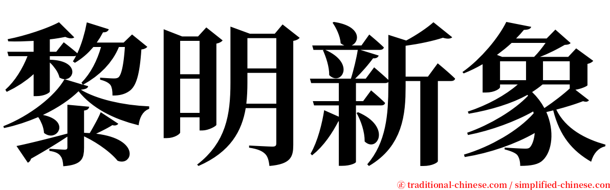 黎明新象 serif font