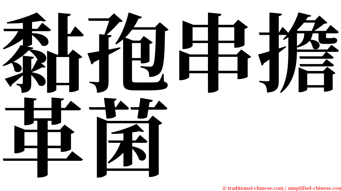 黏孢串擔革菌 serif font