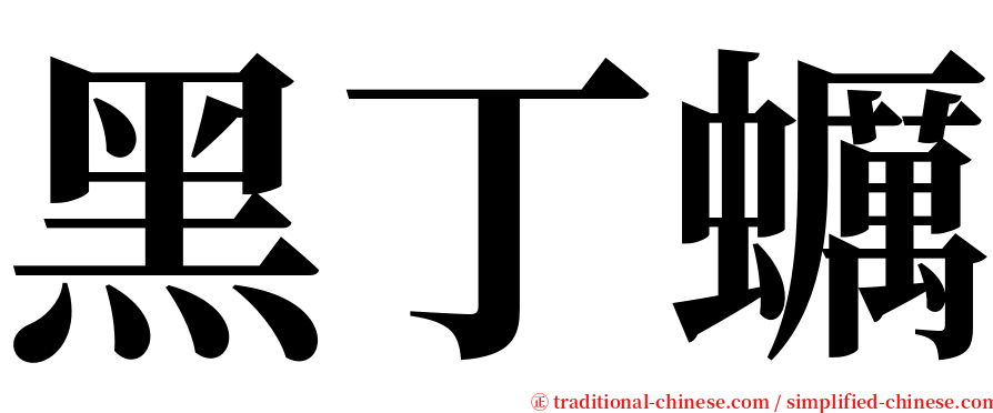 黑丁蠣 serif font