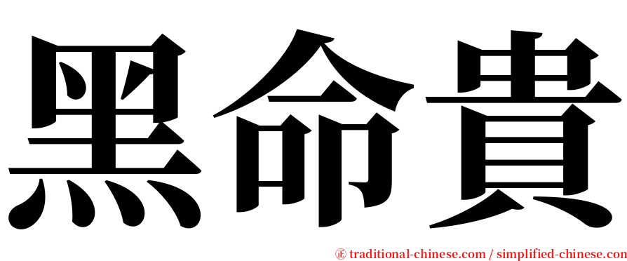 黑命貴 serif font