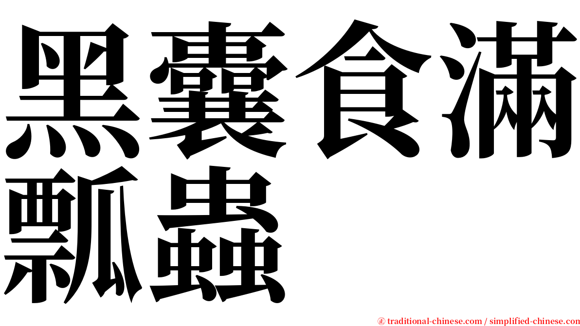 黑囊食滿瓢蟲 serif font