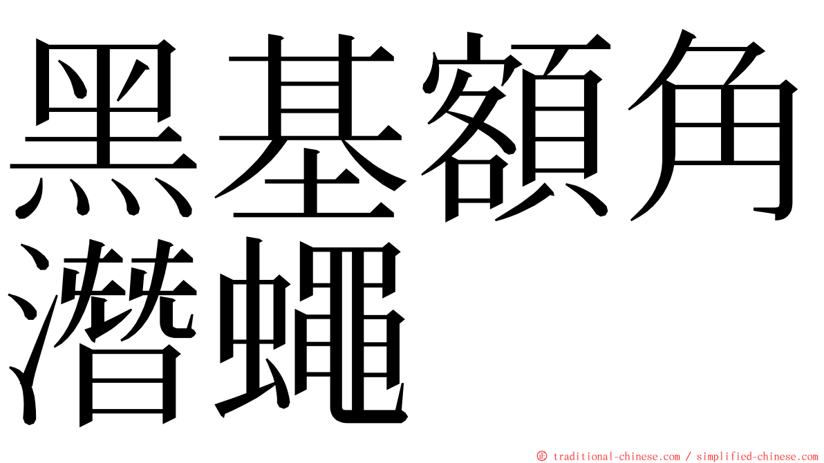 黑基額角潛蠅 ming font