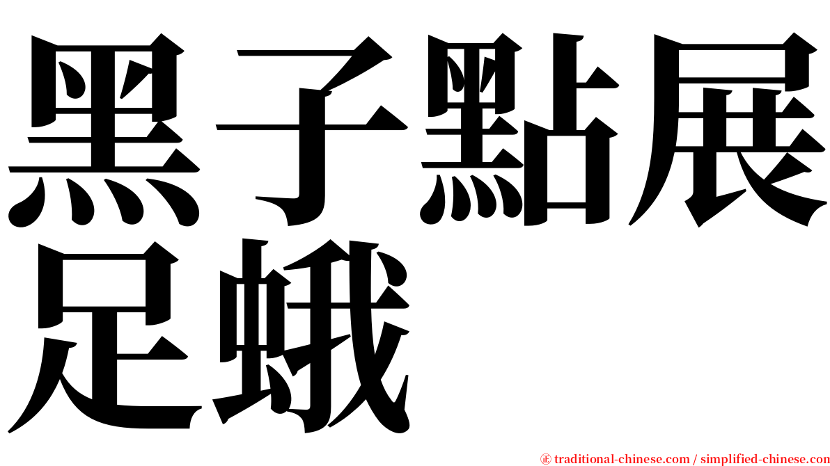 黑子點展足蛾 serif font