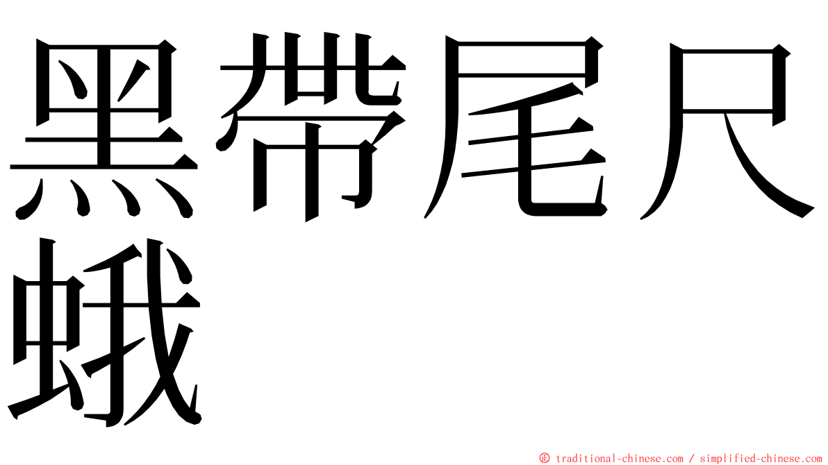 黑帶尾尺蛾 ming font