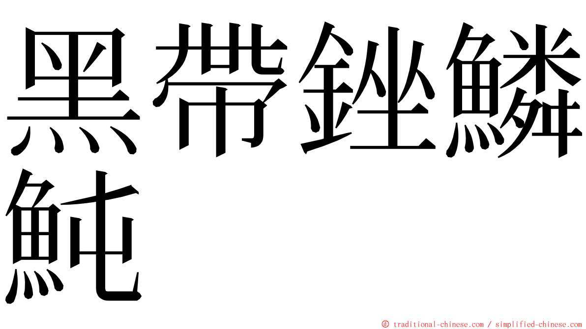 黑帶銼鱗魨 ming font