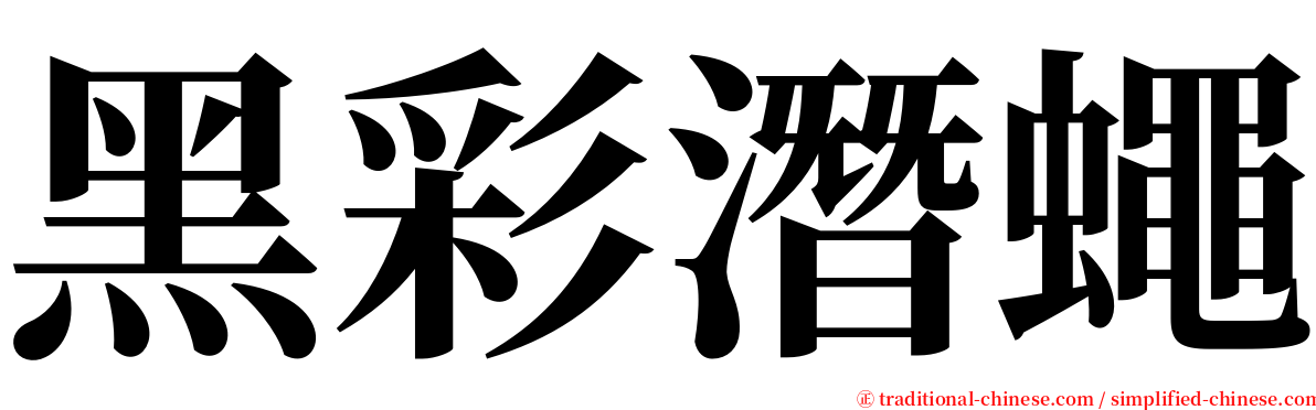 黑彩潛蠅 serif font