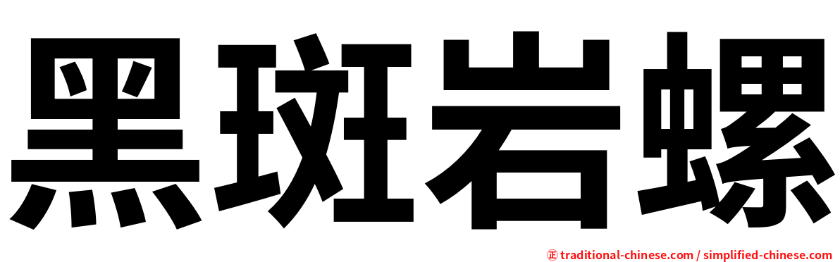 黑斑岩螺