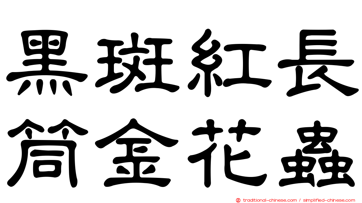 黑斑紅長筒金花蟲