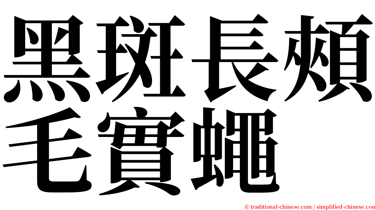 黑斑長頰毛實蠅 serif font