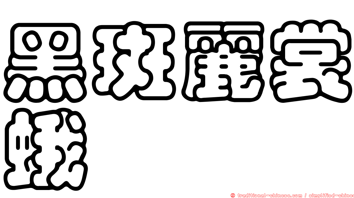 黑斑麗裳蛾