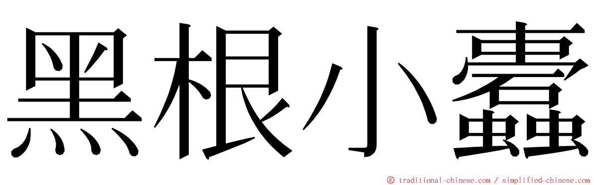 黑根小蠹 ming font