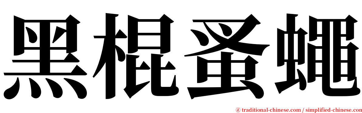 黑棍蚤蠅 serif font