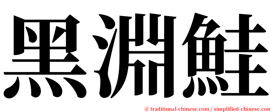 黑淵鮭 serif font