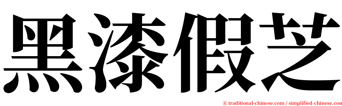 黑漆假芝 serif font