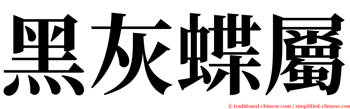 黑灰蝶屬 serif font