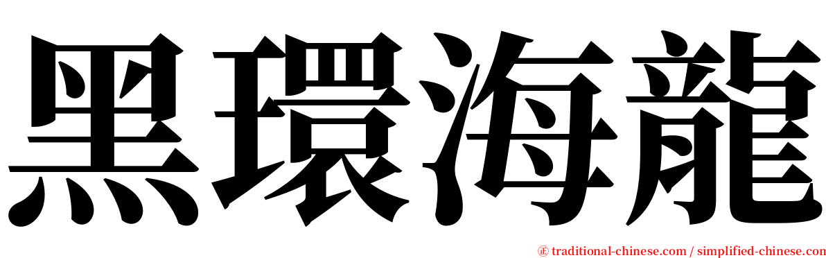 黑環海龍 serif font