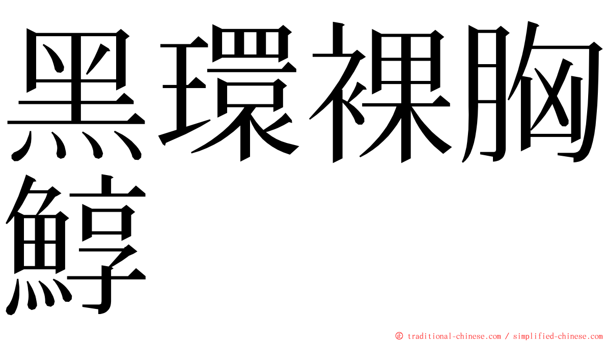 黑環裸胸鯙 ming font