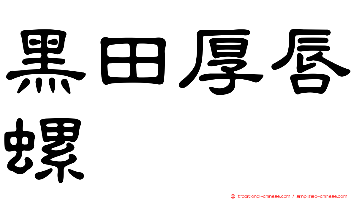 黑田厚唇螺